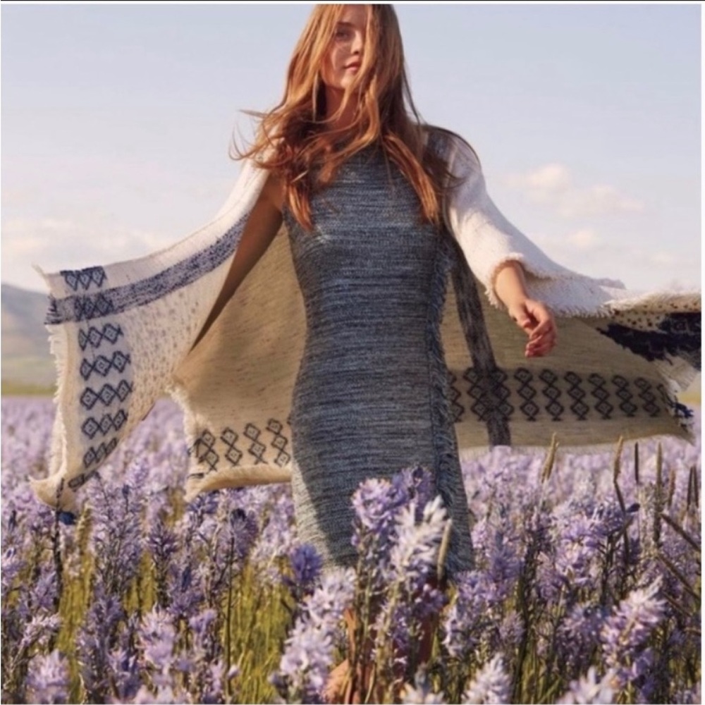 Anthropologie Holding Horses Fringe Sleeveless Sweater Dress